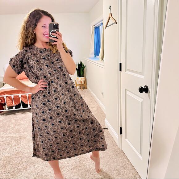 Seek Collective Purple Cotton Pattern Maxi Dress Small - Picture 1 of 11